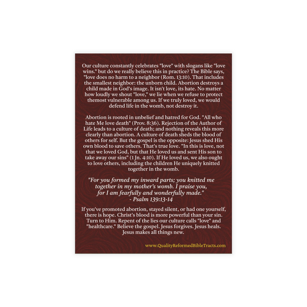 "Love & Abortion" Bible Tract