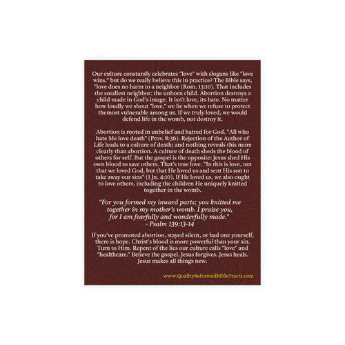 "Love & Abortion" Bible Tract